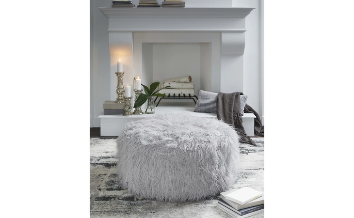 Galice OVERSIZED ACCENT OTTOMAN ASHLEY Light Gray A3000333