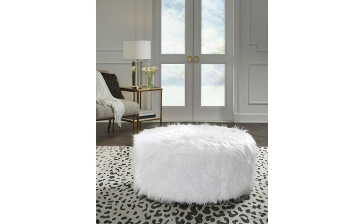 Galice OVERSIZED ACCENT OTTOMAN ASHLEY White A3000334