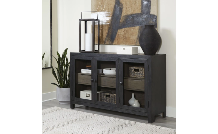 Lenston ACCENT CABINET ASHLEY Black/Gray A4000508