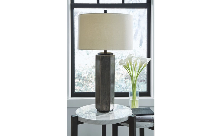 Dirkton METAL TABLE LAMP (1/CN) ASHLEY Antique Pewter L208324