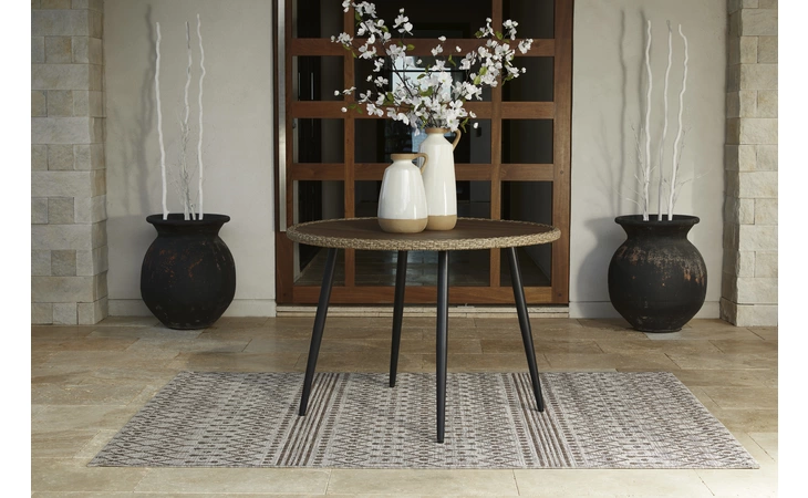 Amaris ROUND DINING TABLE ASHLEY Brown/Black P369-615