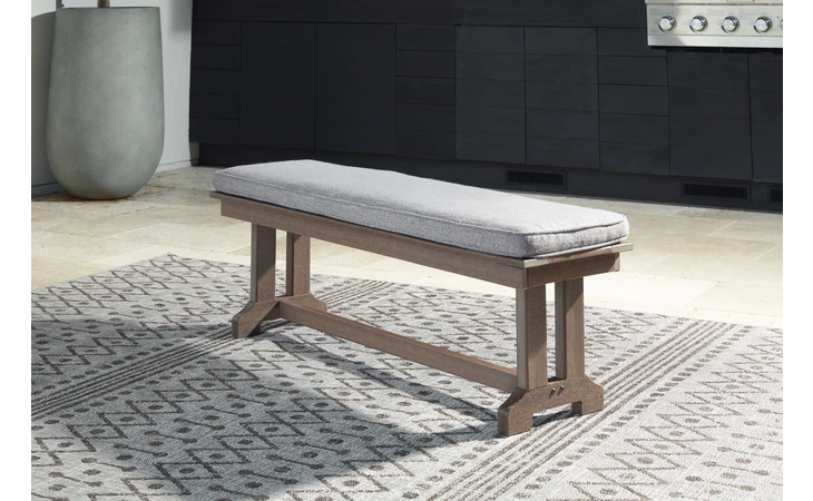 Emmeline BENCH WITH CUSHION ASHLEY Brown P420-600