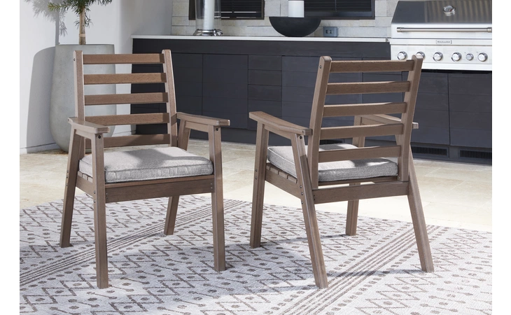 Emmeline ARM CHAIR WITH CUSHION (2/CN) ASHLEY Brown P420-601A