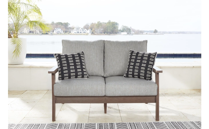 Emmeline LOVESEAT W/CUSHION ASHLEY Brown P420-835