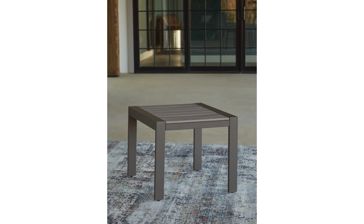 Tropicava SQUARE END TABLE ASHLEY Taupe/White P514-702