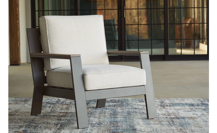 Tropicava LOUNGE CHAIR W/CUSHION ASHLEY Taupe/White P514-820