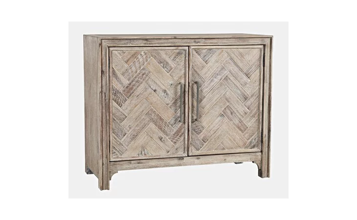 GRAMERCY COLLECTION 2 DOOR ACCENT CABINET W/CHEVRON PATTERN DOOR - ASSEMBLED GRAMERCY COLLECTION JOFRAN  2156-40