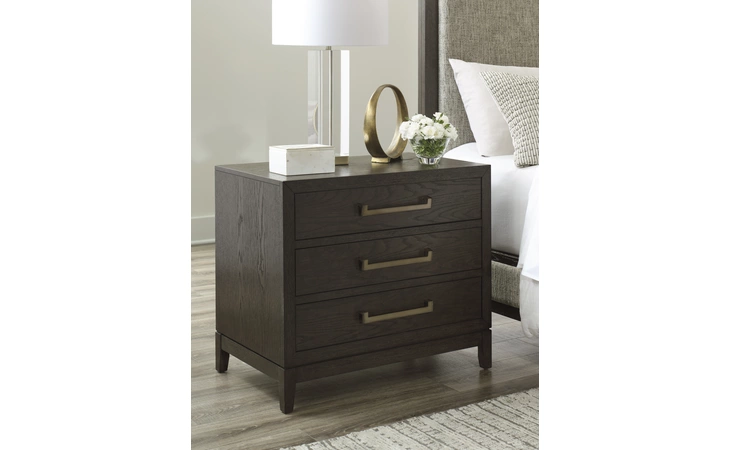 Burkhaus THREE DRAWER NIGHT STAND ASHLEY Brown B984-93
