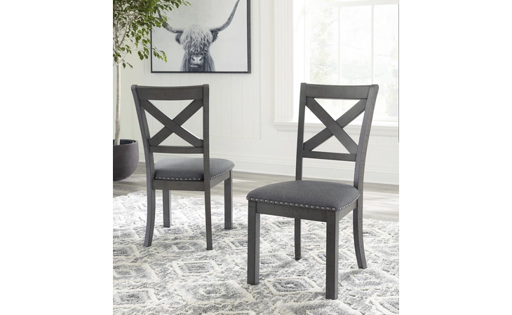 Myshanna DINING UPH SIDE CHAIR (2/CN) ASHLEY Gray D629-01