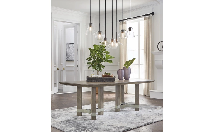 Chrestner RECTANGULAR DINING ROOM TABLE ASHLEY Gray D983-25
