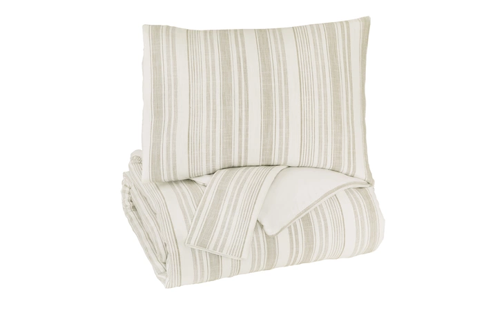 Reidler KING COMFORTER SET ASHLEY Ivory/Taupe Q489013K