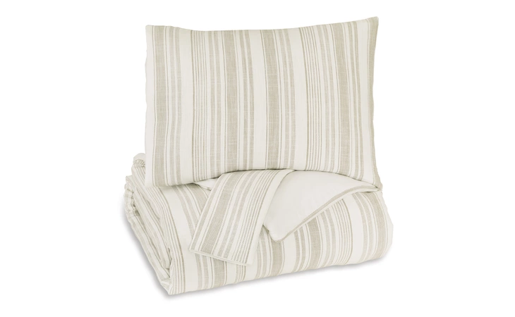 Reidler QUEEN COMFORTER SET ASHLEY Ivory/Taupe Q489013Q