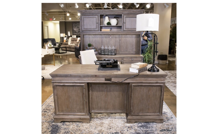 Janismore HOME OFFICE DESK RF PEDESTAL ASHLEY Weathered Gray H776-21R