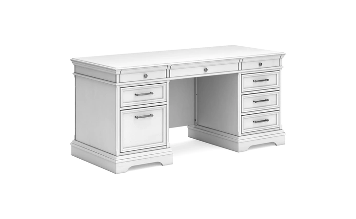 Kanwyn HOME OFFICE DESK LF PEDESTAL ASHLEY Whitewash H777-21L