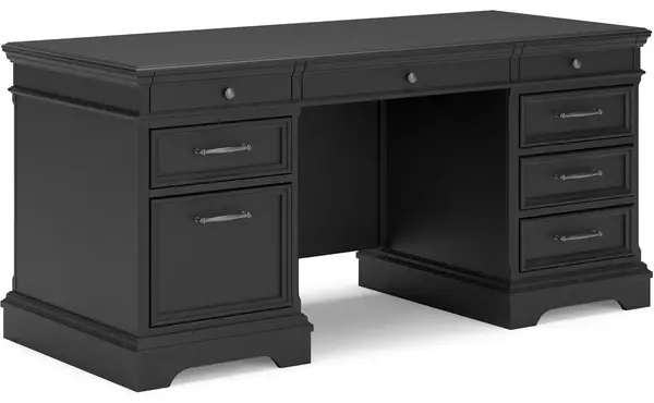 home office desk rf pedestal ashley beckincreek black H778-21R
