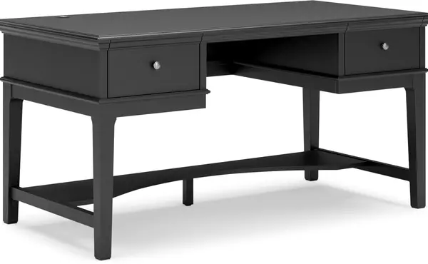home office storage leg desk ashley beckincreek black H778-26