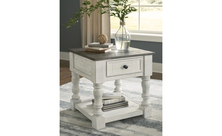 Havalance SQUARE END TABLE ASHLEY White/Gray T994-2