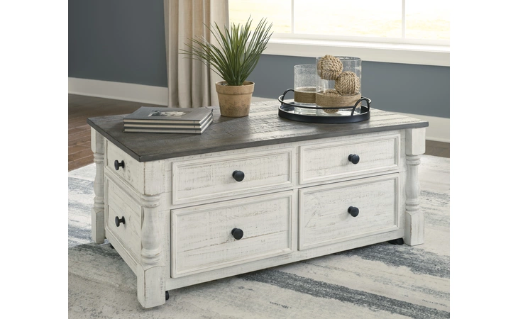 Havalance LIFT TOP COFFEE TABLE ASHLEY White/Gray T994-20