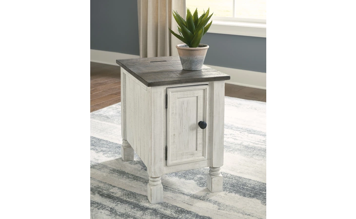 Havalance CHAIR SIDE END TABLE ASHLEY White/Gray T994-7