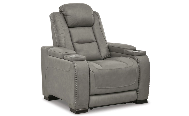 The Man-Den PWR RECLINER/ADJ HEADREST ASHLEY Gray U8530513C