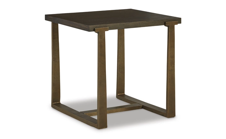 Balintmore RECTANGULAR END TABLE ASHLEY Brown/Gold Finish T967-3