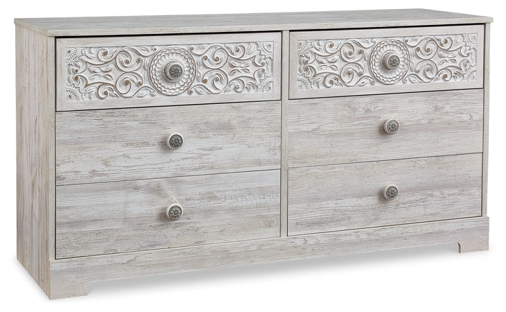 Paxberry SIX DRAWER DRESSER ASHLEY Whitewash EB1811-231