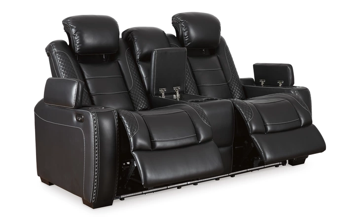 Party Time PWR REC LOVESEAT/CON/ADJ HDRST ASHLEY Midnight 3700318C