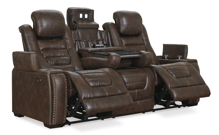 Game Zone PWR REC SOFA WITH ADJ HEADREST ASHLEY Bark 3850115C
