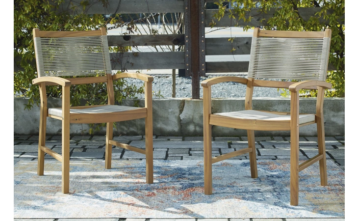 Janiyah ARM CHAIR (2/CN) ASHLEY Light Brown P407-602A