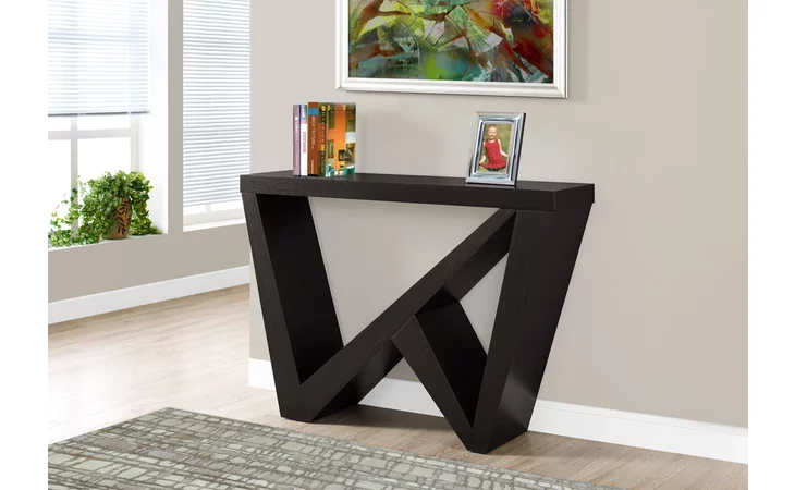 I2434 ACCENT TABLE - 48 L - ESPRESSO HALL CONSOLE MONARCH SPECIALTIES  I2434