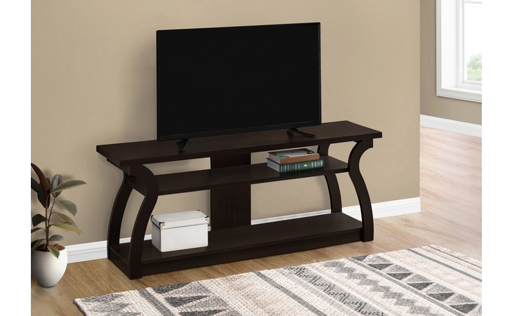 I2667 TV STAND - 60 L - ESPRESSO MONARCH SPECIALTIES  I2667