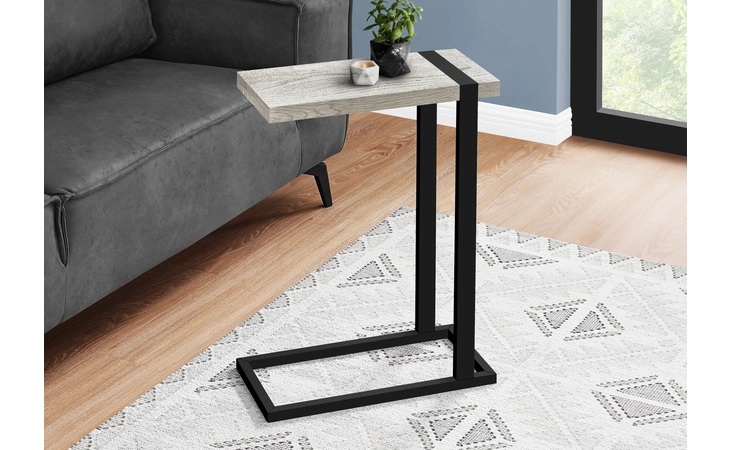I2858 ACCENT TABLE - GREY RECLAIMED WOOD-LOOK / BLACK METAL MONARCH SPECIALTIES  I2858