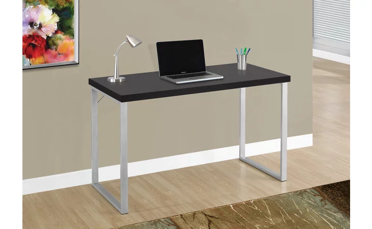 I7153 COMPUTER DESK - 48 L - ESPRESSO - SILVER METAL MONARCH SPECIALTIES  I7153