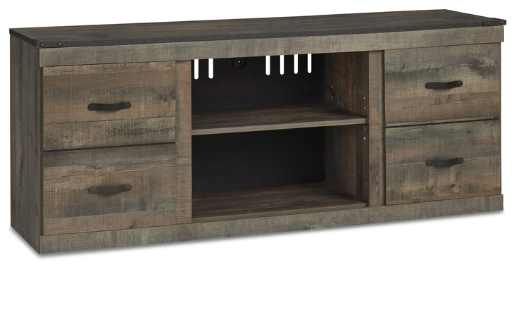 Trinell LG TV STAND W/FIREPLACE OPTION ASHLEY Brown EW0446-268