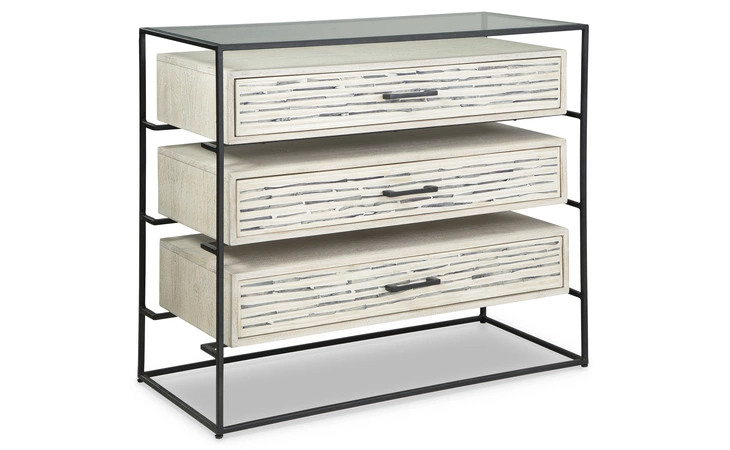 Crewridge ACCENT CABINET ASHLEY Black/Cream A4000531