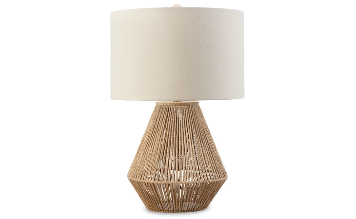 Clayman PAPER TABLE LAMP (1/CN) ASHLEY Natural/Brown L329064