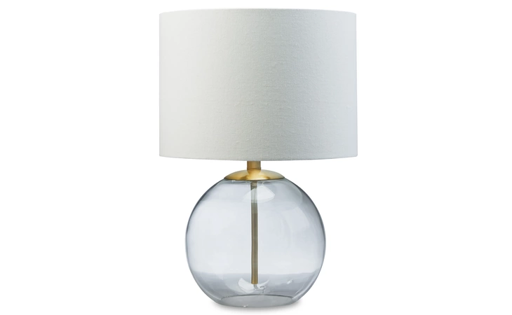 Samder GLASS TABLE LAMP (1/CN) ASHLEY Clear/Brass Finish L430744