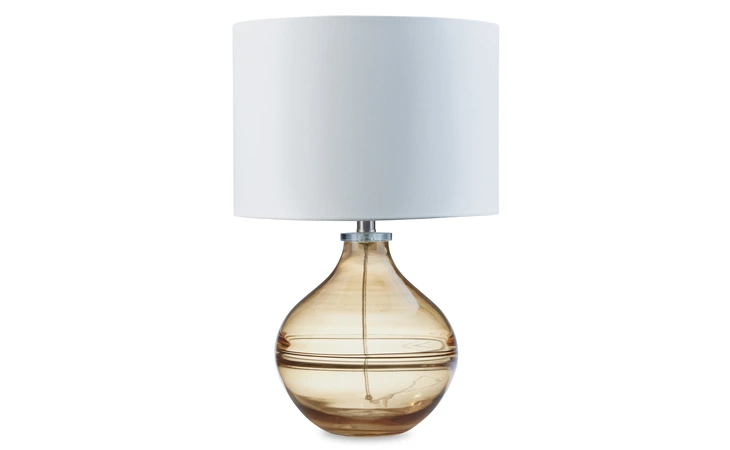 Lemmitt GLASS TABLE LAMP (1/CN) ASHLEY Amber L430764