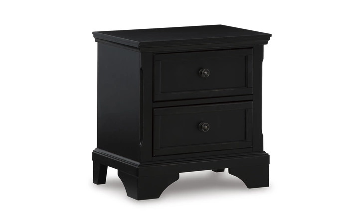 Chylanta TWO DRAWER NIGHT STAND ASHLEY Black B739-92