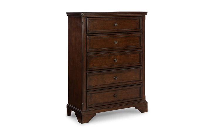 Brookbauer FIVE DRAWER CHEST ASHLEY Rustic Brown B767-46