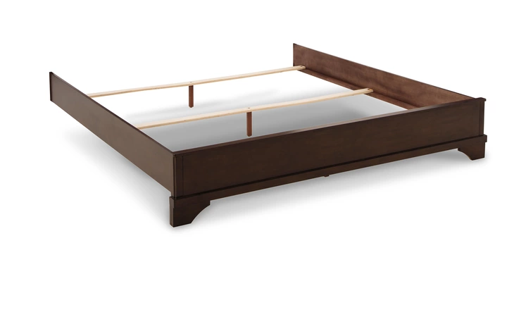 Brookbauer KING PANEL FOOTBOARD W/RAILS ASHLEY Rustic Brown B767-76