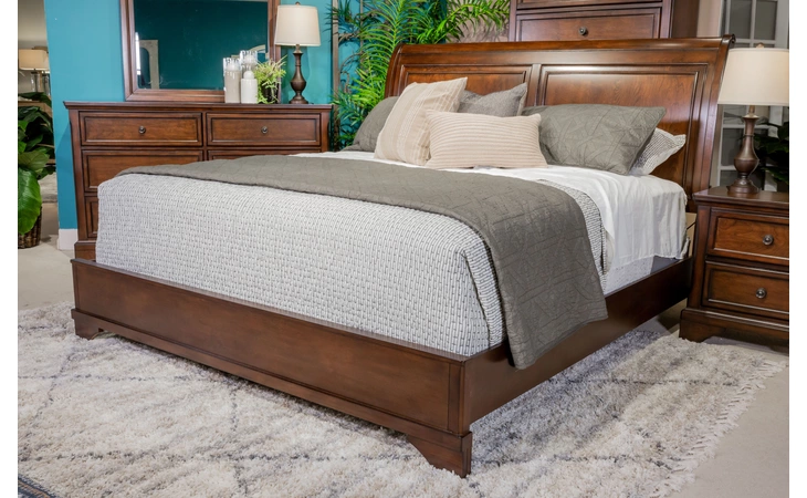 Brookbauer CK PANEL FOOTBOARD W/RAILS ASHLEY Rustic Brown B767-95