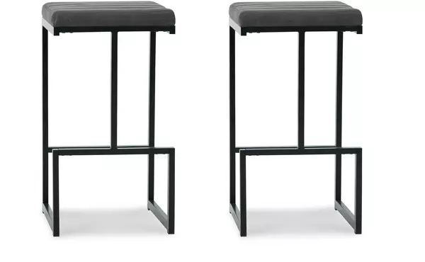 TALL UPH BARSTOOL (2/CN) ASHLEY Strumford Black D109-130