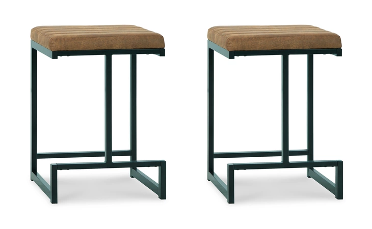 Strumford UPHOLSTERED BARSTOOL (2/CN) ASHLEY Black D109-224