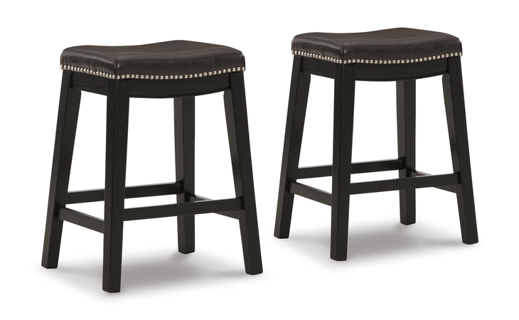 Lemante UPHOLSTERED STOOL (2/CN) ASHLEY Dark Brown D270-124