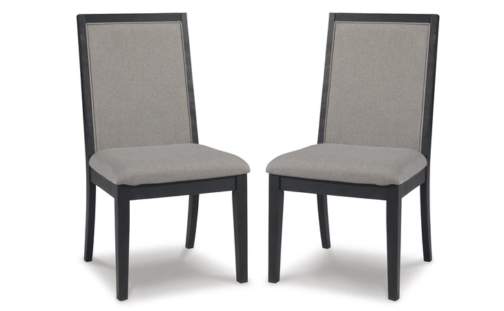 Foyland DINING UPH SIDE CHAIR (2/CN) ASHLEY Black/Brown D989-01