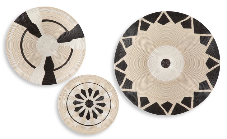 Idamond WALL DECOR SET (3/CN) ASHLEY Natural/White/Black A8010373