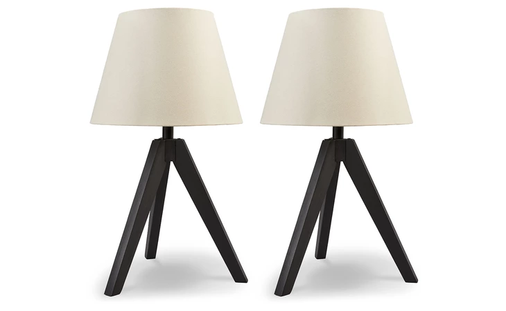 Laifland WOOD TABLE LAMP (2/CN) ASHLEY Black L329074