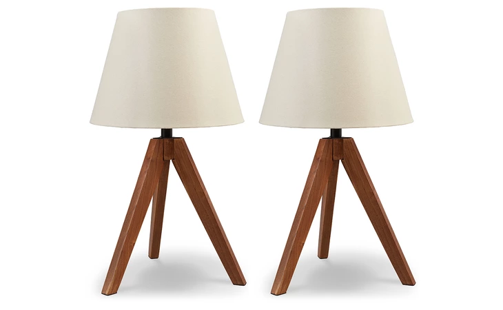 Laifland WOOD TABLE LAMP (2/CN) ASHLEY Brown L329084