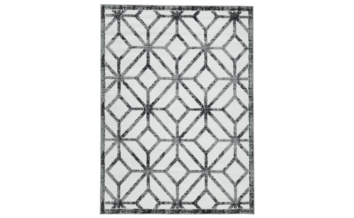 Reidland MEDIUM RUG ASHLEY Black/Cream/Gray R405762